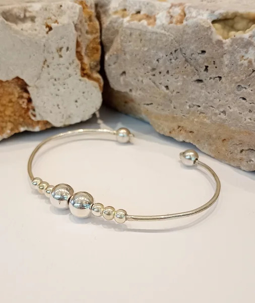Pinza Bolitas Plata 925 #3